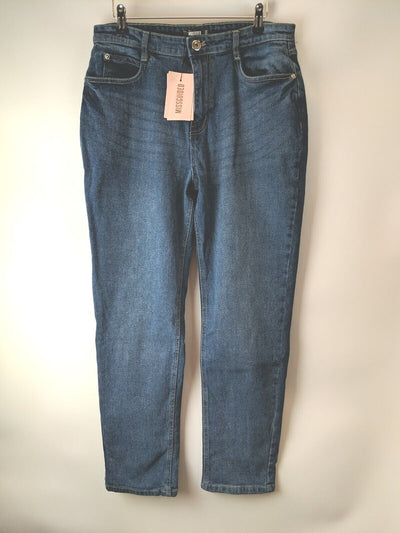 Missguided Jeans Straight Leg Womens - Blue. UK 14 ****Ref V229