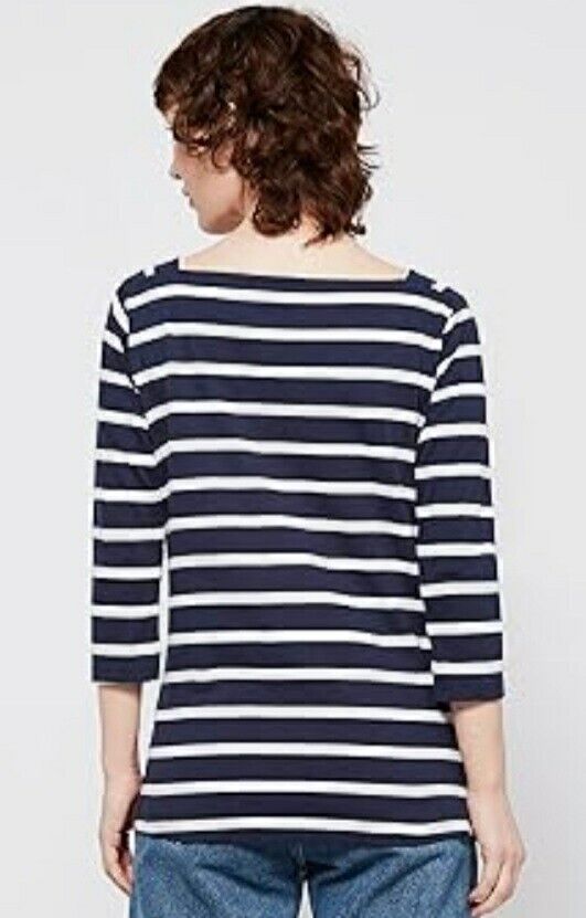 Regatta Polexia Womens 3/4 Sleeve Cotton T-Shirt- Navy/ White. Uk16