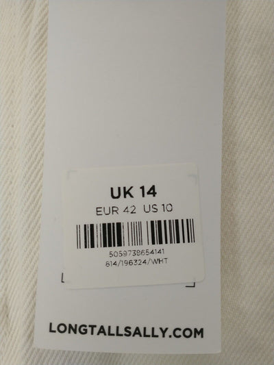 Long Tall Sally Straight Legged Jeans. White  UK 14 ****V30