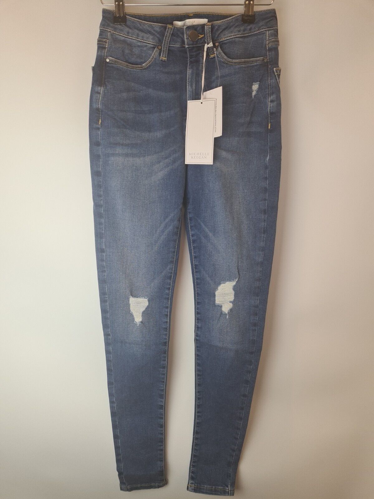 Michelle Keegan Blue Distressed Jeans Size UK 8 **** V295