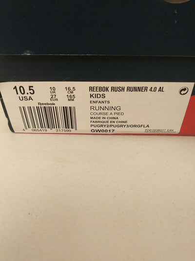 Reebok Rush Runner 4.0 Kids Grey Trainers. UK 10 ****VS2