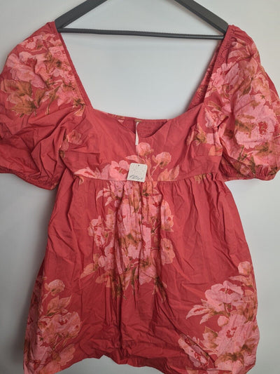 Free People Peony Babydoll Pink Dress Size Medium **** V231