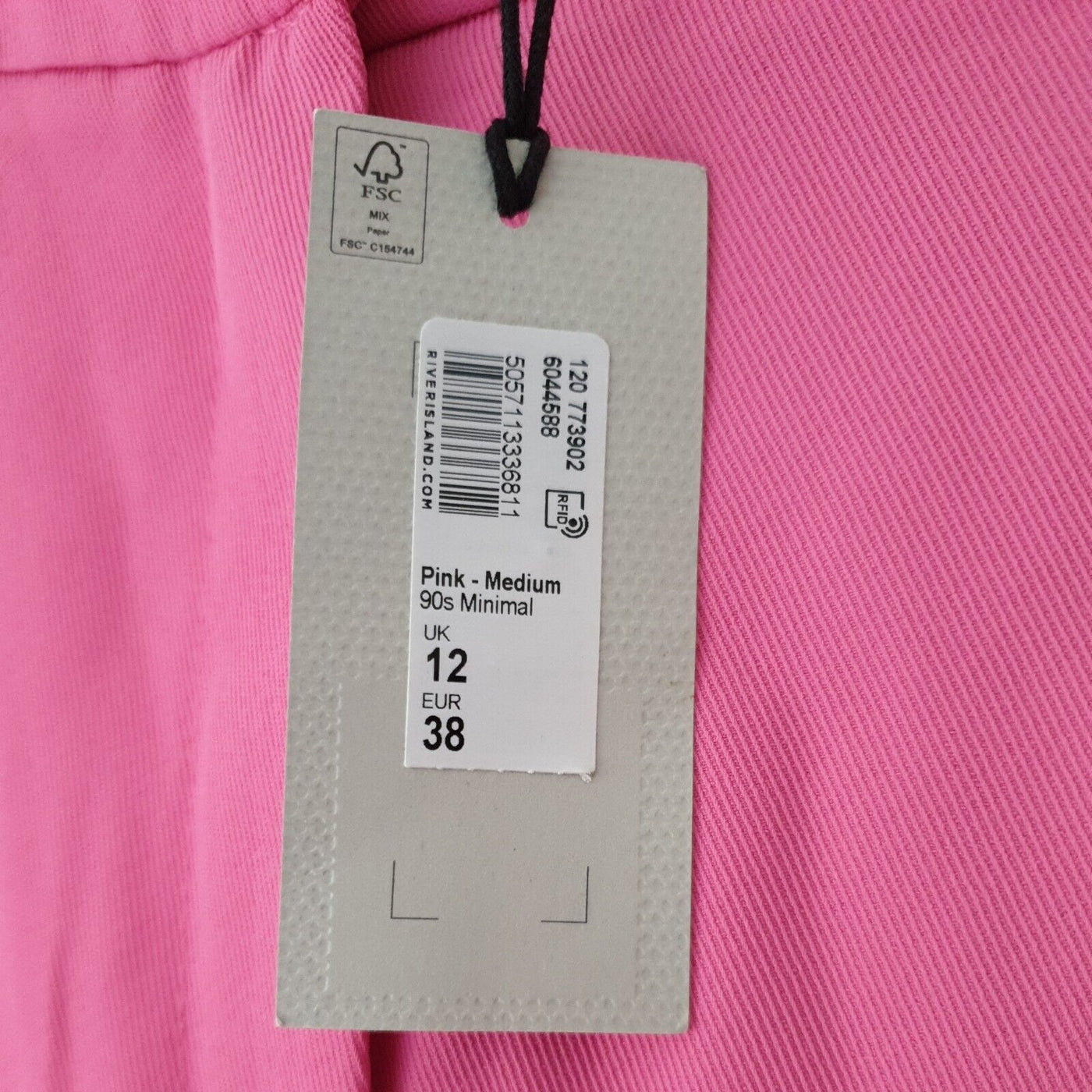 River Island Pink 90s Minimal Trousers Uk12****Ref V26