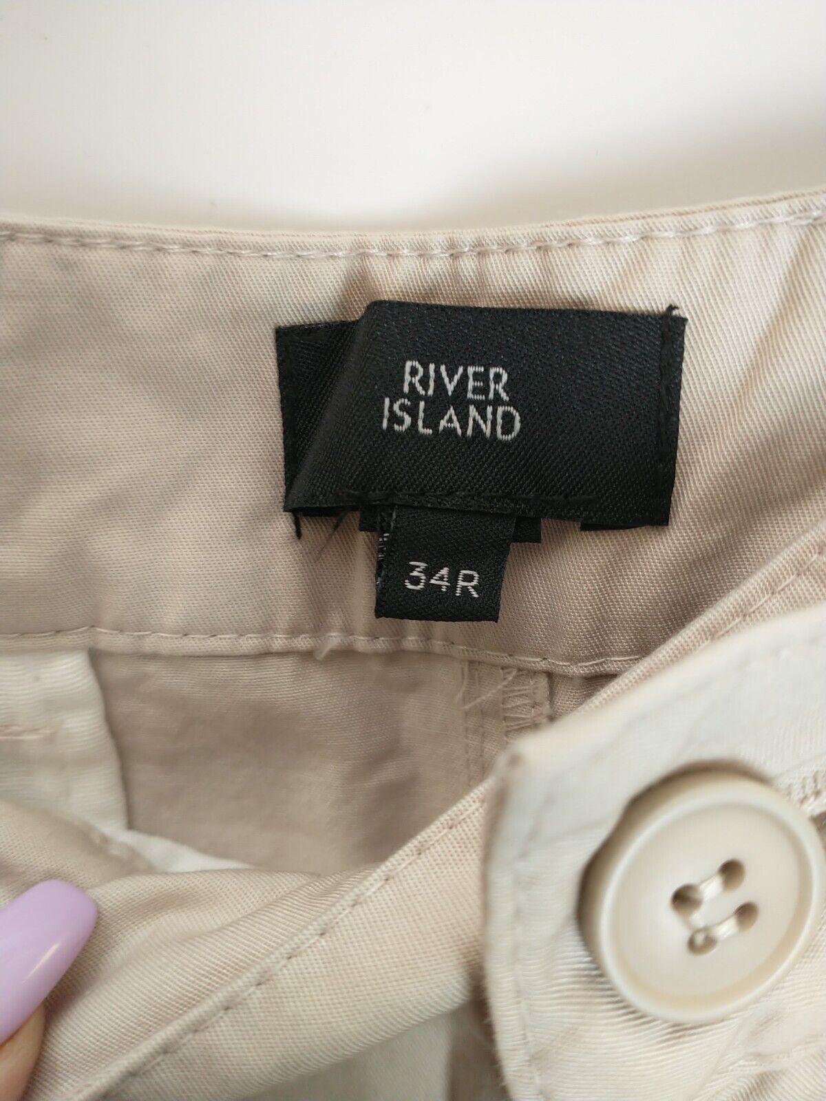 River Island Wide Chino Trousers Men's Size 34R **** V126