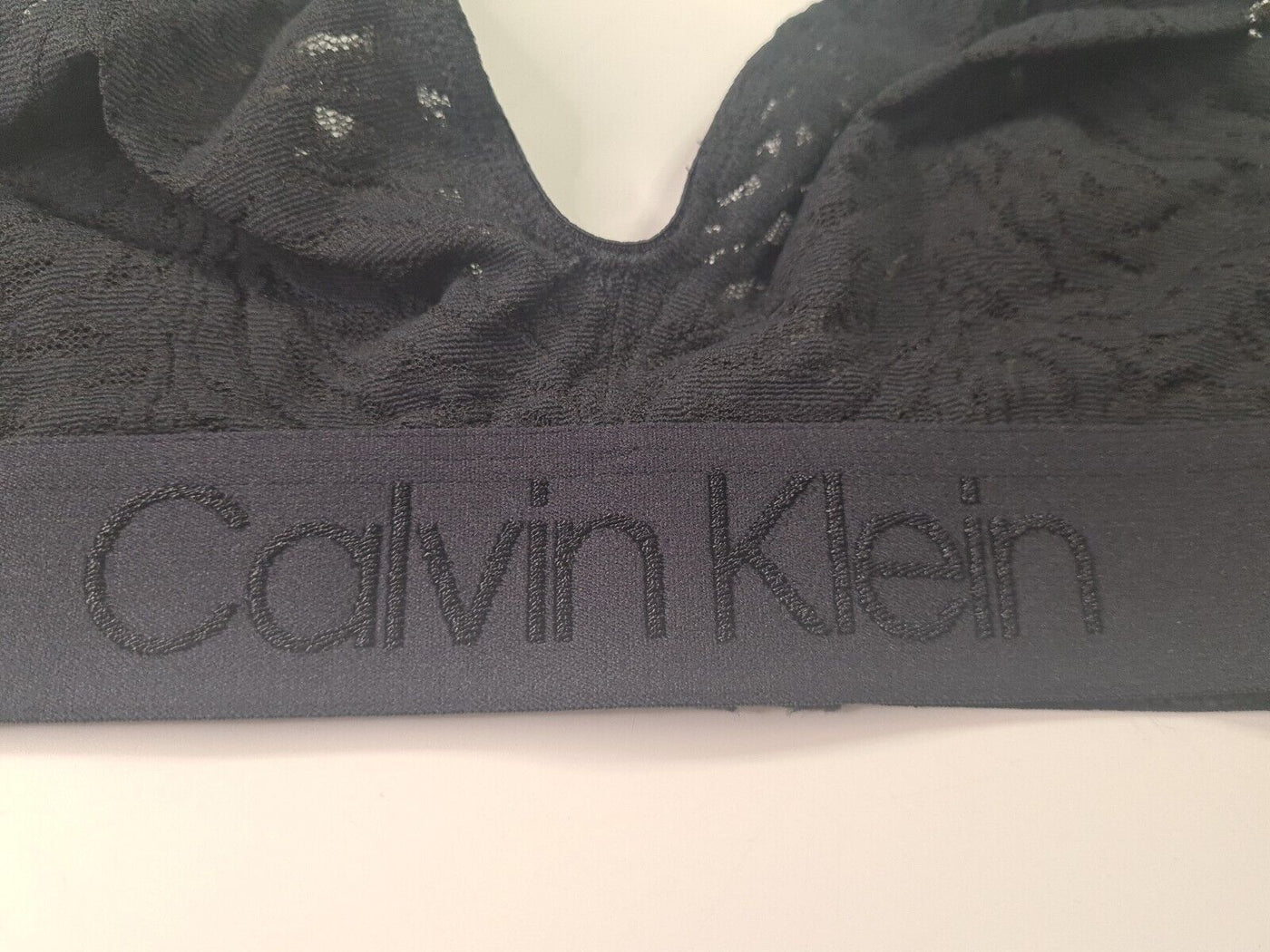 Calvin Klein Maternity Unlined Triangle Lace Black Bra Size XSmall **** VA1