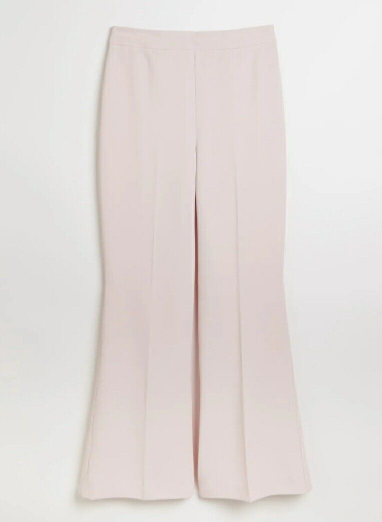 River Island Flared Trousers Pink High Waisted Dress Pants Uk12****Ref V535