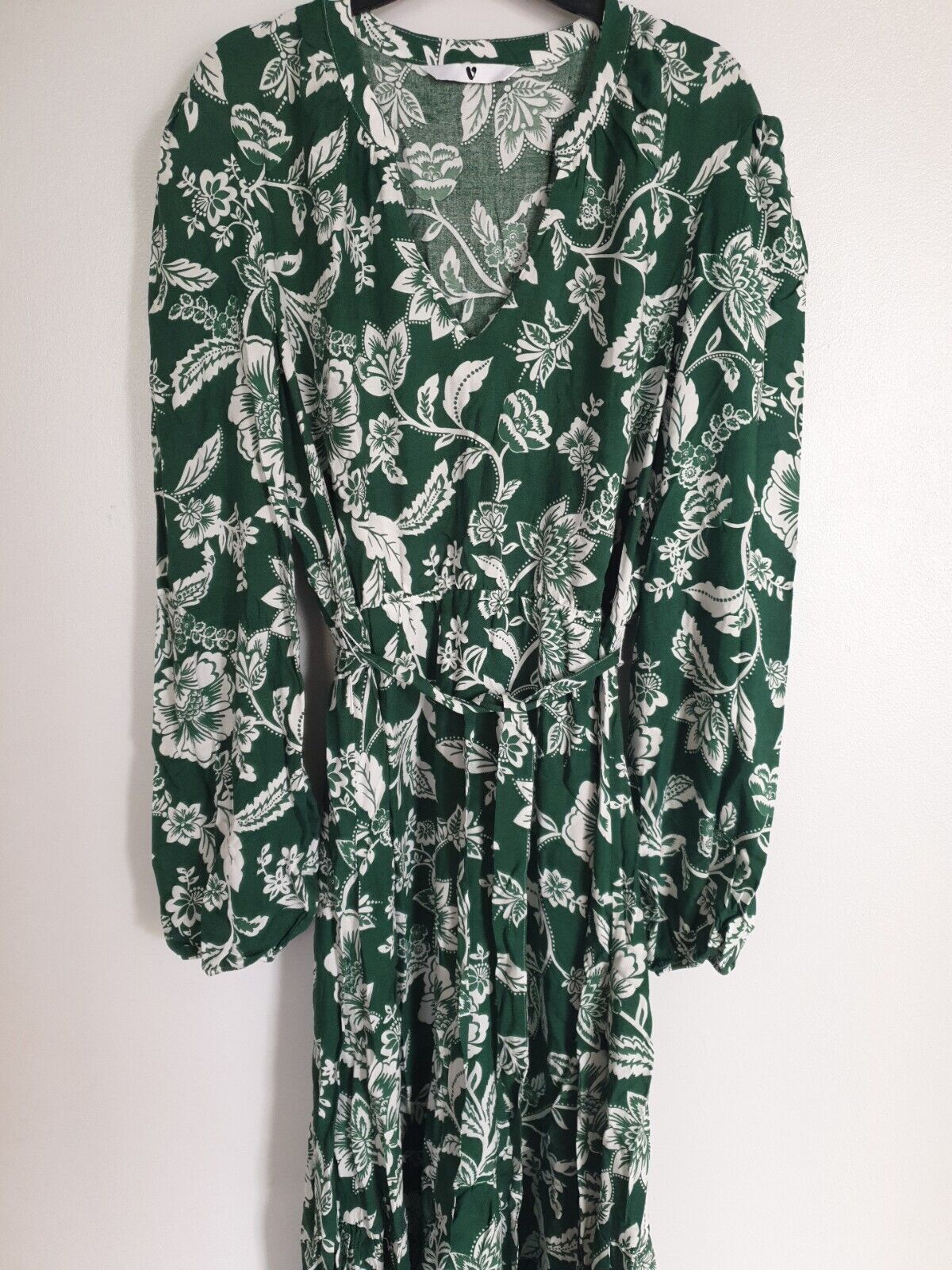 Womens Green Paisley Midi Dress UK 10 ****Ref V407