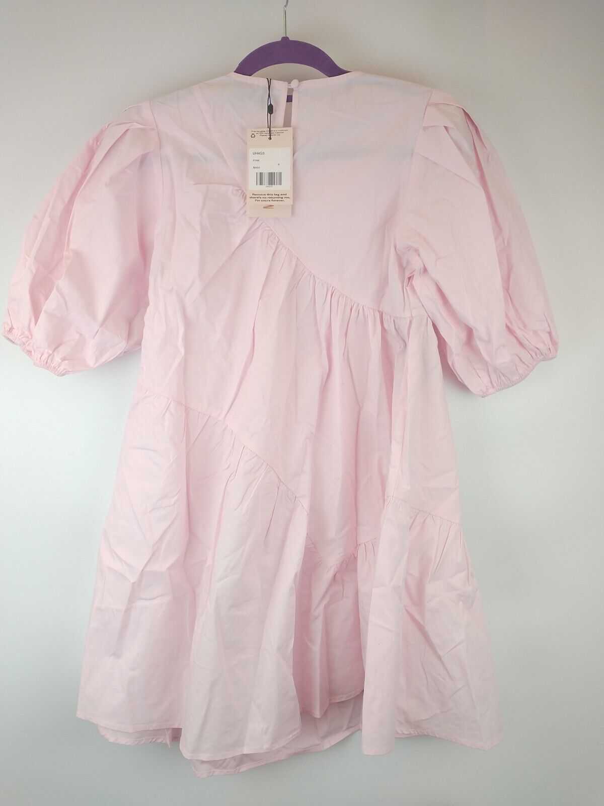 Missguided Frill Smock Pink Dress. UK Size 12 ****Ref V61