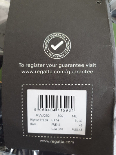 Regatta Highton Pro 3/4 Leggings Black Uk14****Ref V439