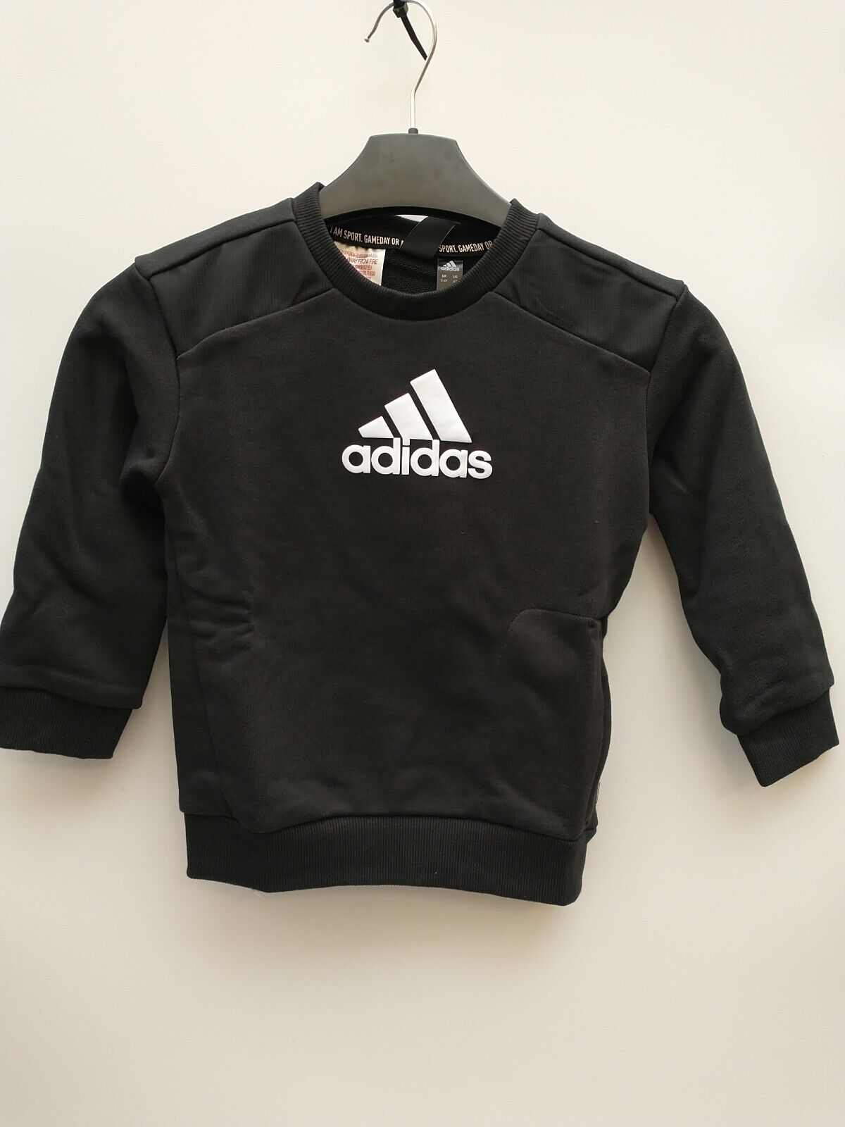 Adidas Kids Crew Sweatshirt Black BNWT Ref ****V12