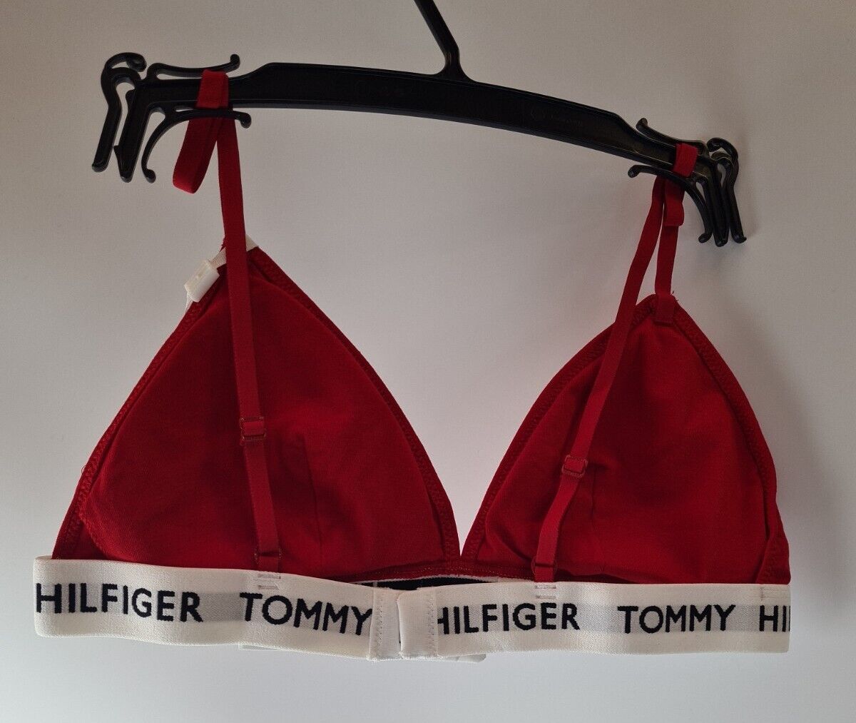 Tommy Hilfiger Padded Triangle Bra Tango Red UK Medium **** VA1