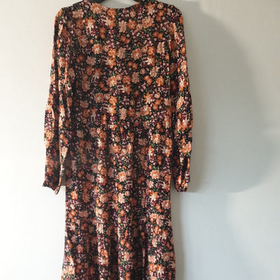 Nobodys Child Autumnal Floral Florence Midi Dress Uk8****Ref V106