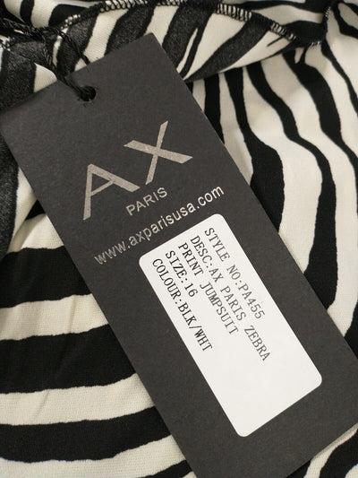 Ax Paris Zebra Print Jumpsuit. UK 16 **** Ref V35