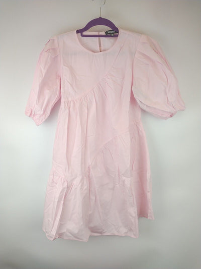 Missguided Frill Smock Pink Dress. UK Size 10 ****Ref V35