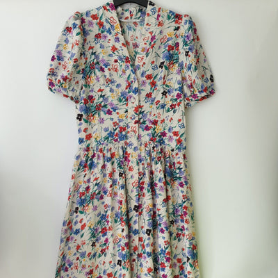 Michelle Keegan Soft Button Floral Maxi Dress Uk10 ****Ref V251