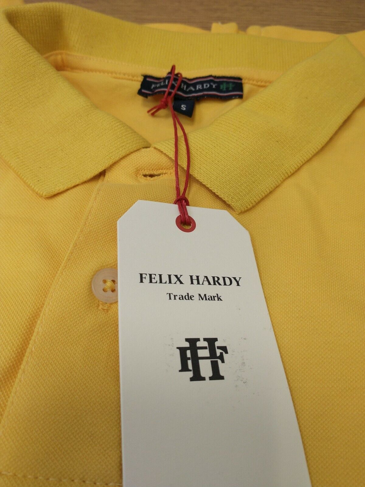 Felix Hardy Mens Size Small Yellow Polo T Shirt. New Ref R6