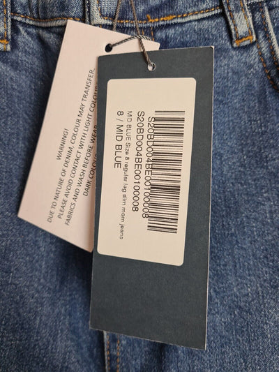 Sosandar Slim Mom Jeans - Mid Blue. UK 8 **** Ref V263