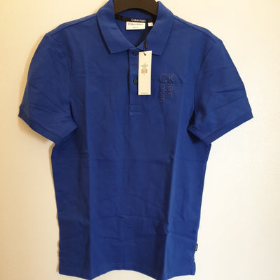 Calvin Klein Hybrid Logo Polo T-shirt Blue Size XS****Ref V273