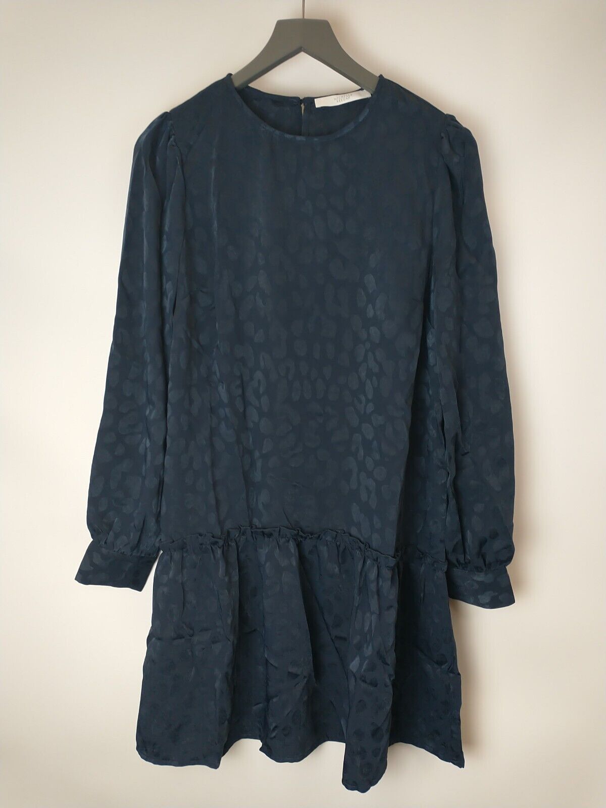 Michelle Keegan Jacuard Tiered Dress - Navy. UK 12 **** Ref V176