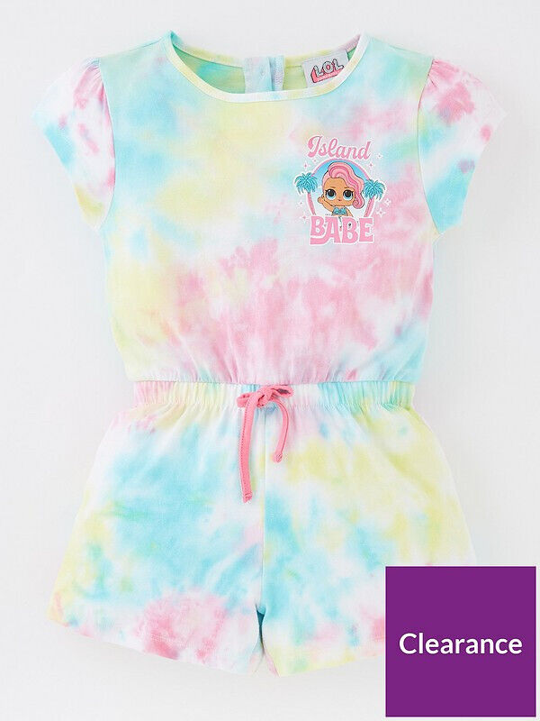 Girls Lol Surprise Island Babe Tie Dye Playsuit Size 6-7 Years ** V348