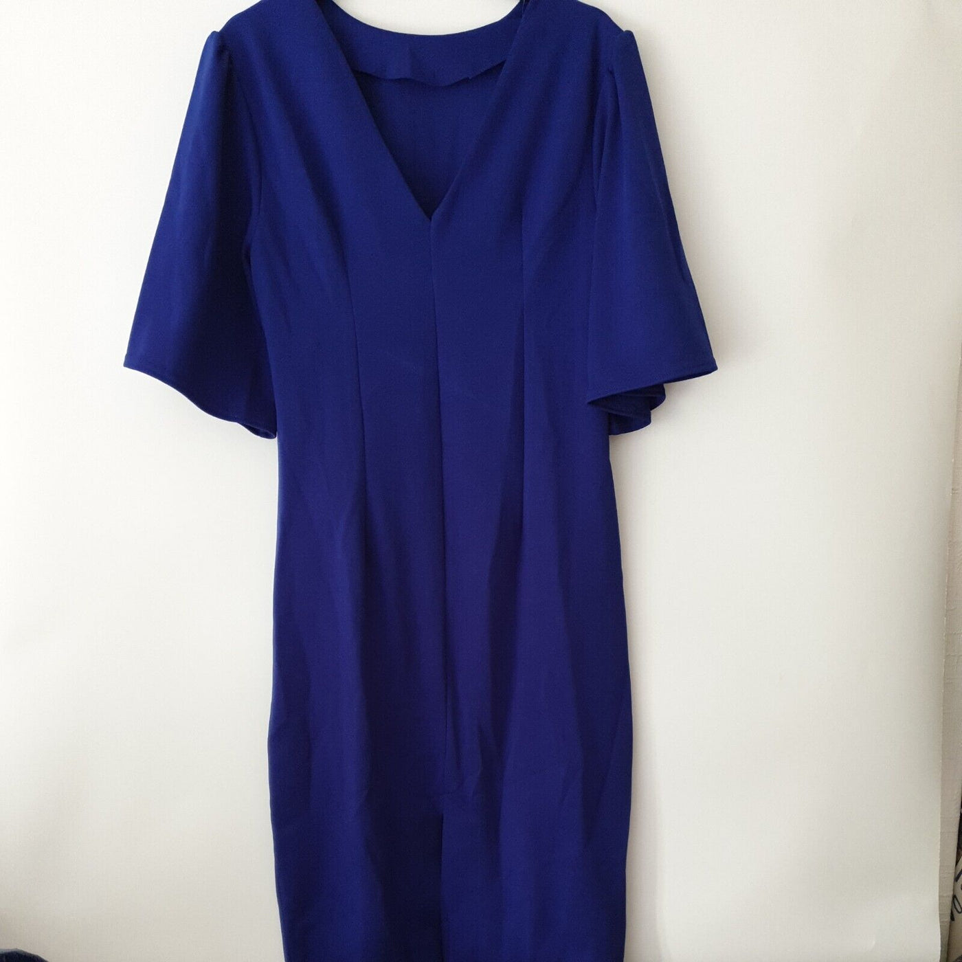 Quiz R. Blue Marc Round Neck Royal Blue Dress Size 16****Ref V26