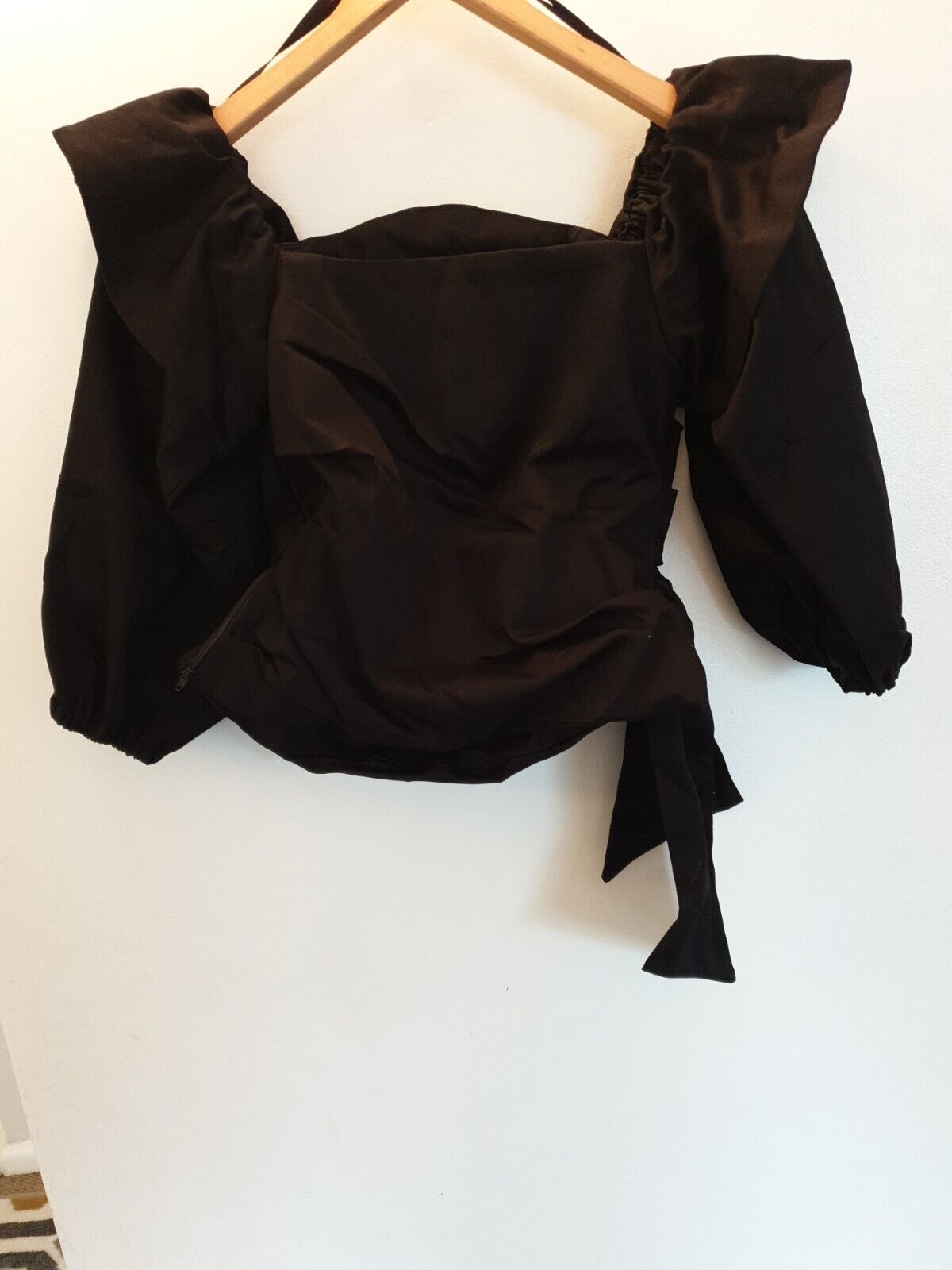 New Look Off Shoulder Structured Top Black Uk 14****Ref V364