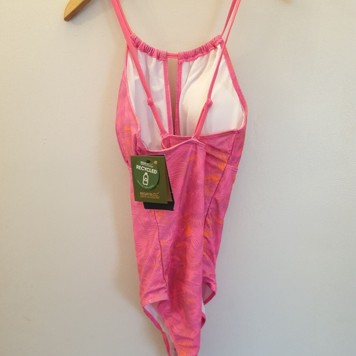 Regatta Halliday SwimCostume Pink Palm Uk14****Ref V355