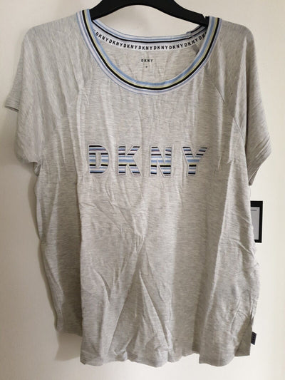 DKNY Light Grey WMS Pj Top Short Sleeve Size M Ref LB3