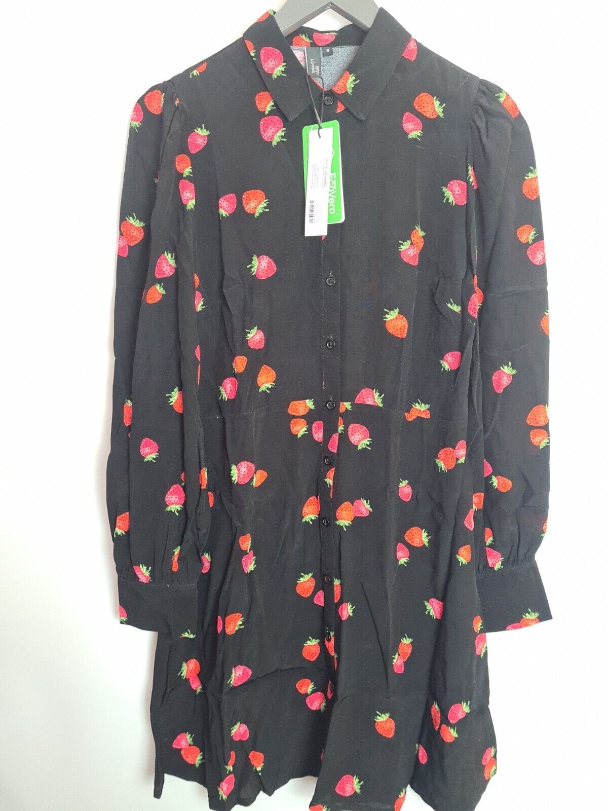 Nobodys Child Abbey Strawberry Black Tessie Mini Dress Size 8 **** V218