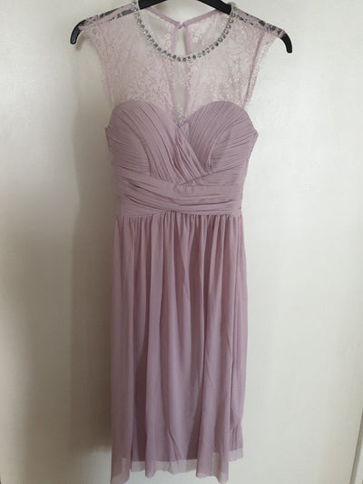 Lipsy London Dress Uk10 Mesh Midi Purple Ref MW10