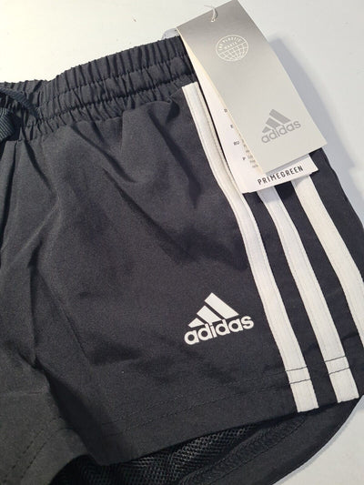 Adidas Designed To Move 3 Stripe Black Shorts Size 7-8 Years **** V226