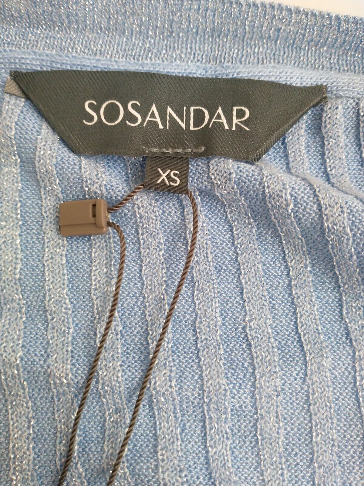 Sosandar Powder Blue Super Soft Ribbed Maxi Cardigan. UK XSmall **** Ref V100