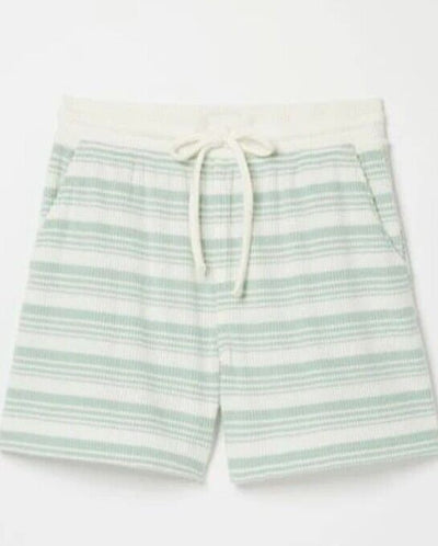 Fat Face Ruby Stripe Lounge Shorts Soft Green UK 22 ****Ref V343