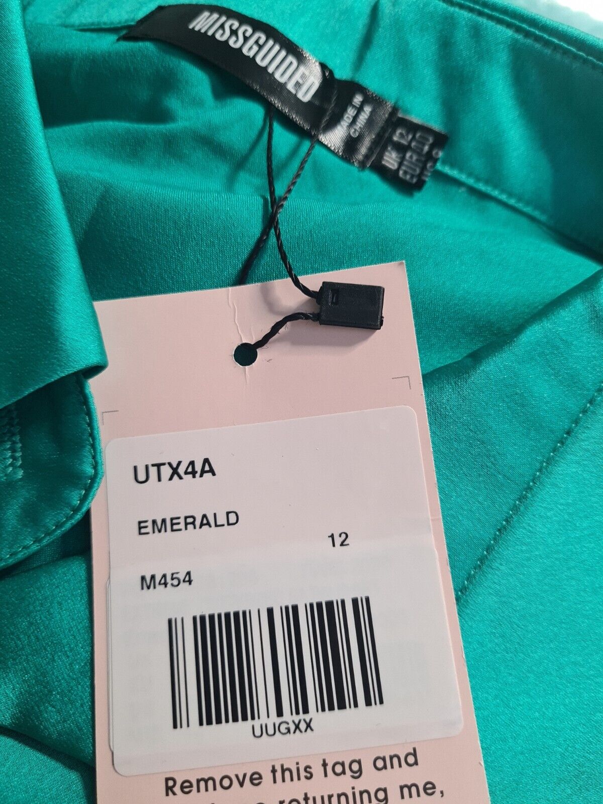 Missguided Emerald Extreme Oversized Shirt Size 12 **** V281