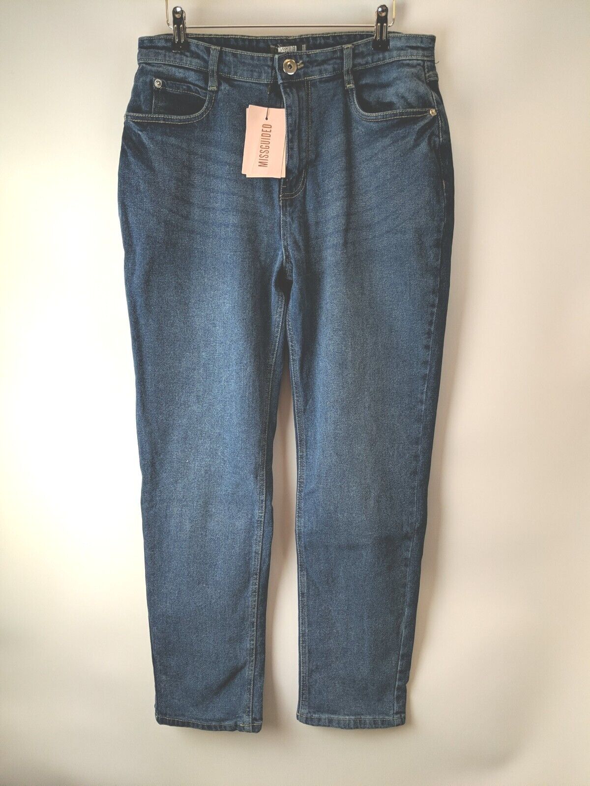 Missguided Jeans Straight Leg Womens - Blue. UK 14 ****Ref V31