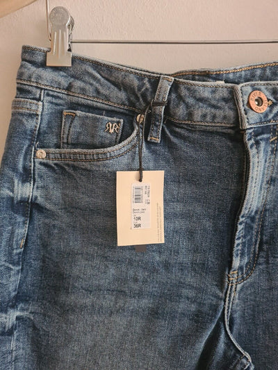 River Island Blair High Rise Straight Raw Hem Jeans Size 10R BNWT Ref****V500