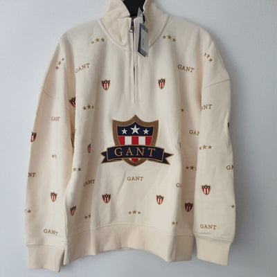 Gant Banner Shield Half Zip Cream Sweatshirt Size 15 Years****Ref V267