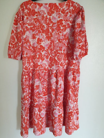 Womens Dress Red Print UK 10  ****Ref V368