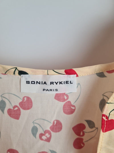 Sonia Rykiel Girls Cherry Print Frill Dress Size 10 Years **** V87