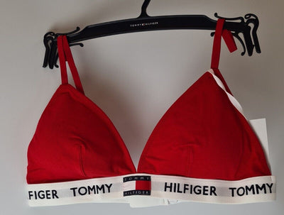 Tommy Hilfiger Padded Triangle Bra Tango Red UK Medium **** VA1