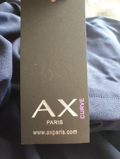AX Paris Curve Navy Short Sleeve Navy Dress Size 24****Ref V376