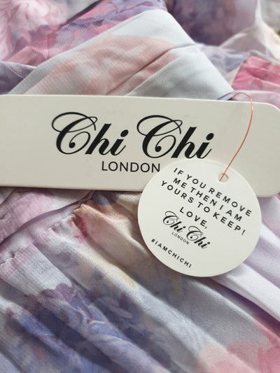 Chi Chi London Lornia Dress Uk18 Lilac****Ref V548