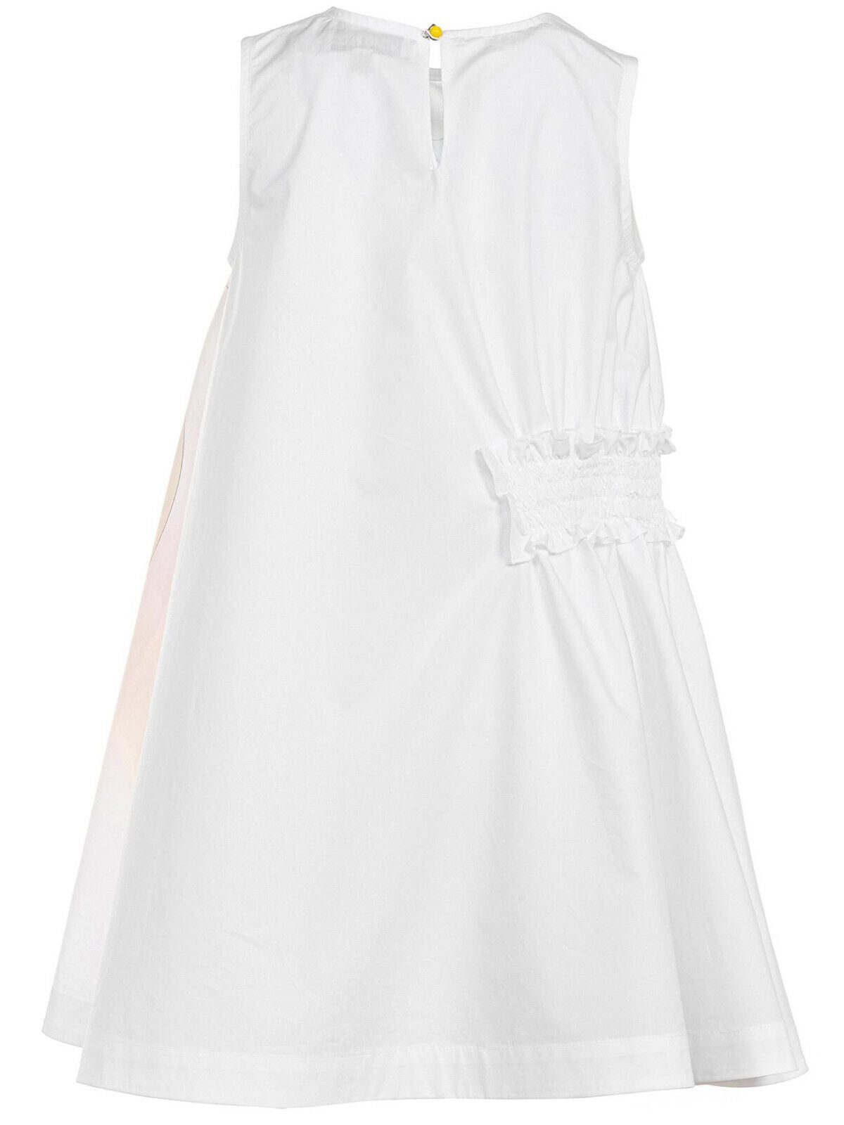 Emilio Pucci Kids Logo And Ruched Side Dress - White. 5 Years. ****V168