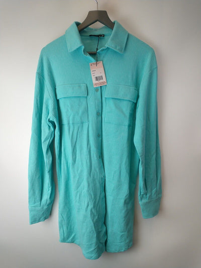 Missguided Oversized Mini Shirt Aqua. UK 6 **** Ref V227