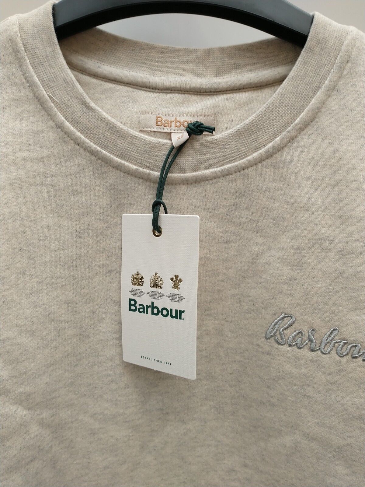 Barbour Rosie Relaxed Lounge Crew - Ecru Marl Size XS