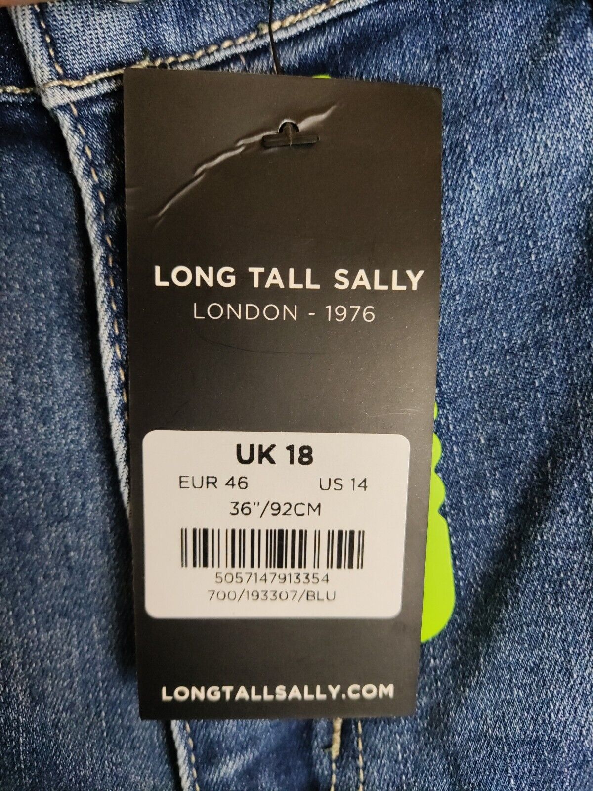 Long Tall Sally London 1976 Jeans. Blue. UK 18. ****V76