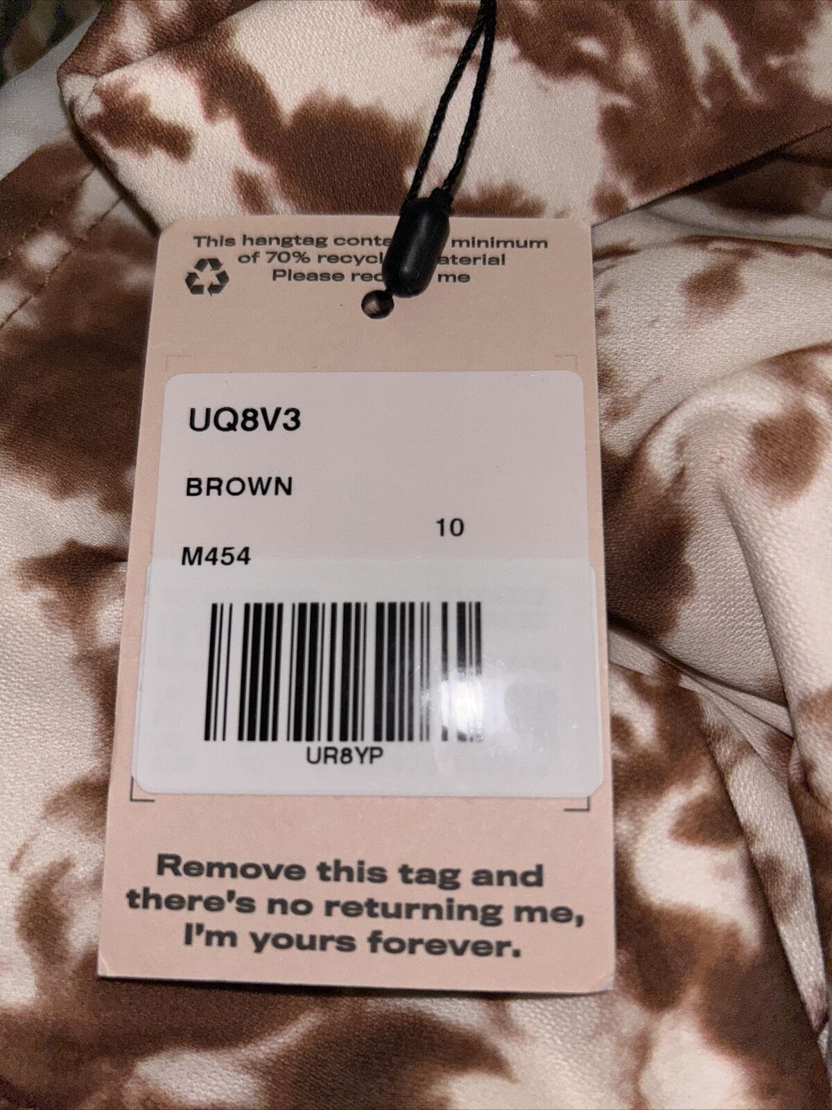 Missguided Oversized Dip Back Shirt Dress Tie Dye - Brown. UK 10 **** Ref V251