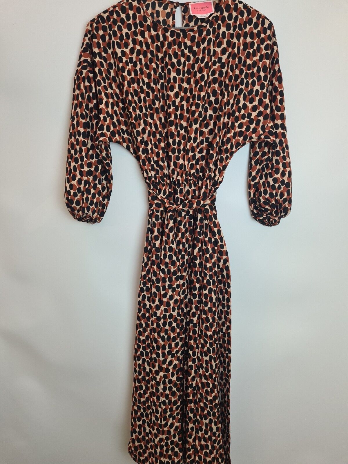 Kate Spade Dotty Leopard Print Tie Waist Dress Size Small **** V212