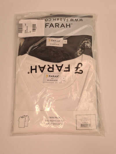 Farah Farris Two Pack T-Shirts Black/White Size Small **** V32