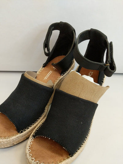 Toms Marisol Black Wedge. UK 5. **** VS2